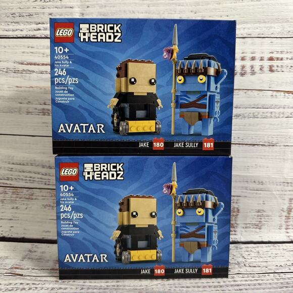 Lego Brick Headz Avatar Jake Sully and his Avatar New Lot of 2 - Picture 1 of 5